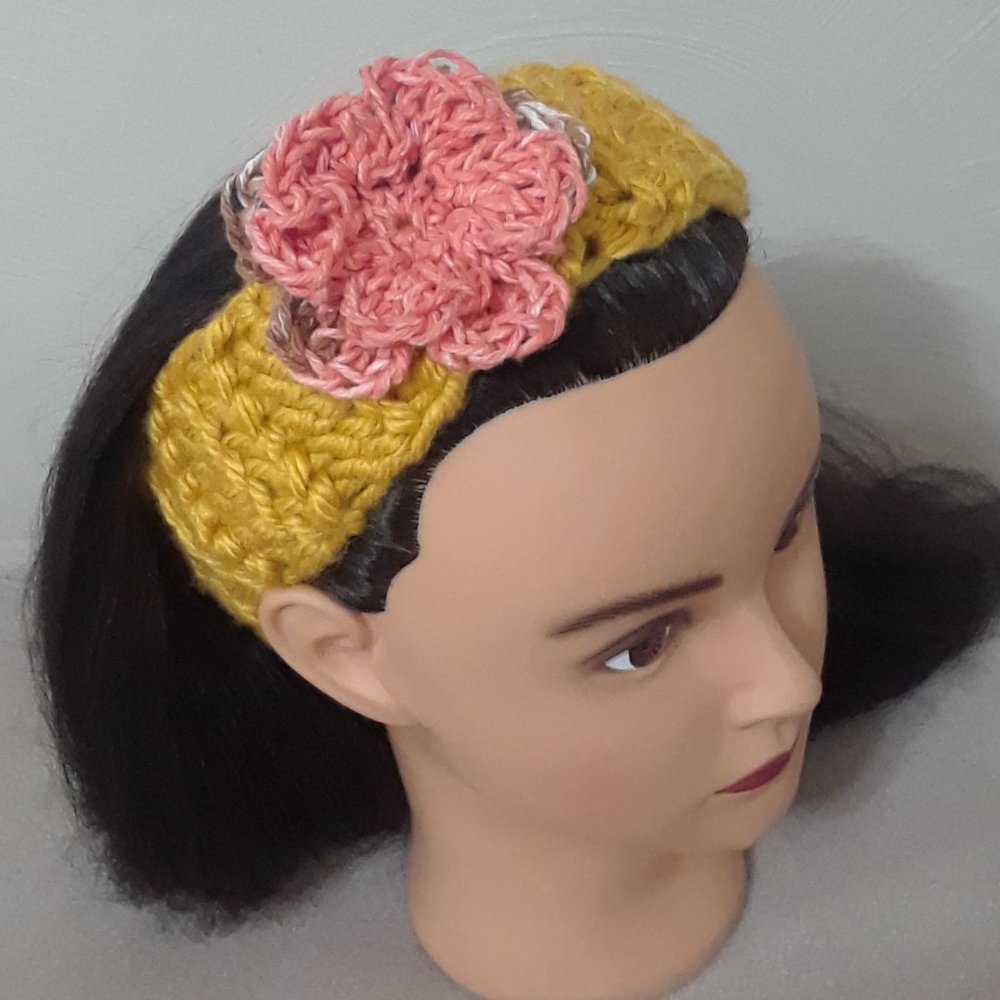 Crochet Headband with Flower